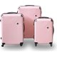 Roller Luggage Trolley Bag Diamond Pattern - Pink (3 Piece) (Hard Plastic) - Only Available to deliver to Major Cities: 