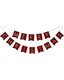 Deck The Halls Merry Christmas Flag Christmas Bunting (2m)(Red): 