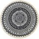 Chenshia 90cm Round Morrocan Decor Rug, Mandala Boho Non-Slip Circular Mat: 