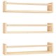 Chenshia Floating Bookshelves Natural Wood Kids Nursery Storage Wall - 3 Piece: 