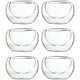Chenshia Heatproof Double Wall Glass Espresso Shot Cups - 50ml (6 Piece): 