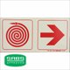 Parrot Photoluminescent 190mm Safety Sign - F20 - Fire Hose Reel + Arrow Right: 