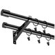Double Curtain Rod Set 48 to 84 Inches- 213-122cm: 