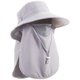 Chenshia Sun Protection Hat with Neck Flap Outdoor Hiking Beach Sun Hat - Lightgray: 