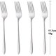 4Pcs Sliver,Black Dessert Fork Stainless Steel Coffee Fork Set Ice Cream Cake Fruit Forks Gold Cutlery Party Thin Sliverware: 