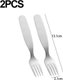 Fork- 2PCS,Mini Stainless Steel Spoon Fork Sets Ice Cream Cake Dessert Coffee Teaspoon for Children Cutlery Kitchen Tableware...