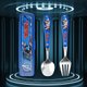 Captain America,Spoon Fork Suit Spider Man Cartoon Superheroes Outdoors Travel Children Baby Portable 304 Stainless Steel...