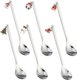 Silver Spoons,6 Pcs Christmas Cutlery Set Xmas Coffee Spoons Stainless Steel Gold Tableware for Coffee Stirring Dessert Cute...
