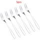 5pcs,Mini Crab Fruit 304 Stainless Steel Pickle Forks, Small Cocktail Forks for Olive Appetizer Dessert Seafood Cake Salad...