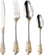Half gold 4pcs,Palace Series 304 Stainless Steel Cutlery Set Wedding Table Decoration Gold Covered Knife Spoon Fork Dinnerware...