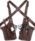 Dark brown,Double Shoulder Strap Tactical Fishing Bag Waterproof PU: 