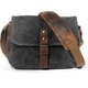 Dark gray,Retro Camera Canvas Shoulder Bag Men's Waterproof Compact Single-lens: 