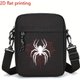 BK-funny361,Stylish Black "Spider" Pattern Crossbody Bag Adjustable Strap: 
