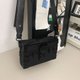 Black,Unisex Commuter Box-Shaped Hardshell Crossbody Bag Magnetic Buckle Closure: 