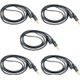 Raz Tech Aux Audio Jack Extension Cable - (M) To (F)- 1.5 M (Pack of 5): 