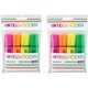 Collosso Wallet of 4 Chisel Tip Highlighters - Pack of 2: 
