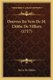 Oeuvres En Vers De M. L'Abbe De Villiers (1717) (French, Paperback): Pierre de Villiers