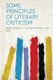 Some Principles of Literary Criticism (Paperback): Winchester C T 1847-1920