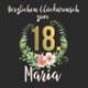 Herzlichen Gluckwunsch zum 18. Maria - Das mit Vornamen personalisierte Fotoalbum I Erinnerungsbuch I Eintragealbum mit...