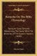 Remarks On The Bible Chronology - Being An Essay Towards Reconciling The Same With The Histories Of The Eastern Nations (1830)...