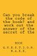 Can You Break the Code of the Book? and Work Out the Answer of the Secret of the - Book (Paperback): Question Mark