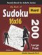 Big Book of Sudoku 16x16 - 200 Hard Puzzles (Large Print) (Large print, Paperback, Large type / large print edition): Khalid...