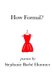 How Formal? (Paperback): Stephanie Barb e Hammer