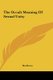 The Occult Meaning of Sexual Unity (Hardcover): Sha Rocco