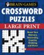Brain Games - Crossword Puzzles - Large Print (Blue) (Large print, Spiral bound, Large type / large print edition):...