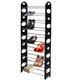 Fine Living 10-Tier Shoe Rack (Black): 