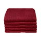 Bunty Plush 100% Cotton Face Cloth (Red Pear)(Pack of 5)(450gsm)(30cm): 