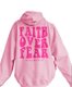 Faith Over Fear Print Kangaroo Pocket Hoodie (Large): 