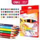 Deli Full-Length Triangular Coloured Pencil Set (36 Colours): 