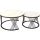 Becca Round Nesting Coffee Table Set: 