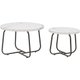 Kara Coffee Table Set (White): 