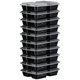 Chenshia Meal Prep Containers 3 Compartment & Lids-Portion Control-10 Pack: 