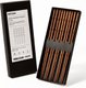 Chenshia 5 Pair Reusable Chopsticks Wood Non-slip Chop Sticks Gift Box Set - Chicken Wing Wood: 