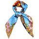 Designer Soft Silk Scarf/Shawl-Lightweight Blue Wrap for Women, All Seasons: 