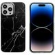 Chenshia Protective Marble TPU Cover Compatible with iPhone 13 Pro Anti-Fingerprint&Durable - Black Marble: 