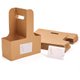 2Cup Kraft Drink Carrier Takeaway Coffee Cardboard Tray, Sticker 25Piece: 