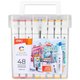 Deli 48 Piece Double-Sided Sketch Markers - 70801-48: 