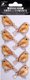 Little Birdie 3D Cracked Foil Embellishments -Sunny Yellow Country Robin (8 Piece): 