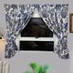 Matoc Designs Shorter Curtain - Paisley Blue - Taped - 110cm W x 160cm H - Pack of 2: 