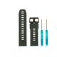 E?pique Silicone Two-Tone Large Hole Watch Strap ? Garmin Fenix 6X (Dark Green and Black): 