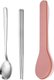Style 3,410 Stainless Steel Cutlery Set with Storage Case Style Portable Tableware Set Home School Kitchen Dinnerware Services: 