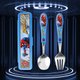 Spider Man,Spoon Fork Suit Spider Man Cartoon Superheroes Outdoors Travel Children Baby Portable 304 Stainless Steel Tableware...