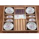 Purple Cheery,Japanese Style Cherry Blossom Ceramic Sushi Dishes Sashimi Soysauce Dish Dinnerware Set Tableware Set Gift Box...