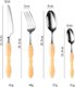 Jade 4pcs,New Resin Handle Cutlery French Style 18/10 stainless steel 304 Classical Flatware Dinnerware Set Silver: 