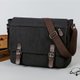 Black,Retro Canvas Messenger Bag for Men, Large Sling Bag,: 
