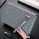 F71 - grey - wide woven square bag | 10inch,Large Capacity Men's Clutch Bag Casual Business Handheld Envelope: 